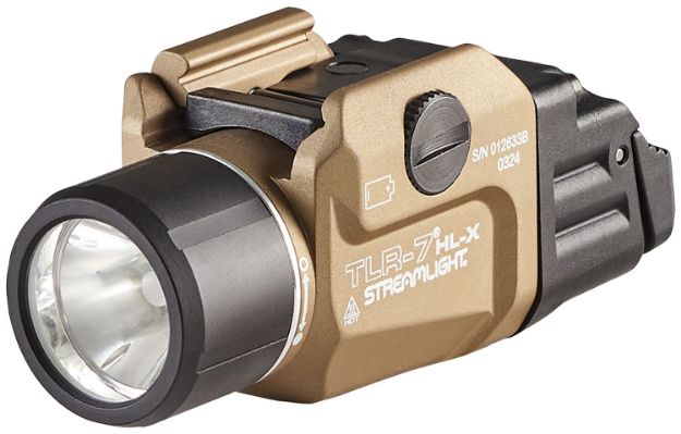 Picture of Streamlight 69459 TLR-7 HL-X USB Gun Light  Flat Dark Earth 500/1,000 Lumens White LED