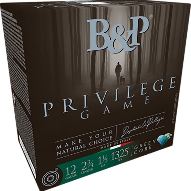 Picture of B&p Ammunition 12B15PG6 Privilege Game  12Gauge 2.75" 1 1/5oz 6Shot 25 Per Box/10 Case