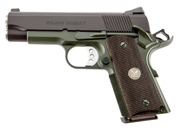 Picture of Wilson Combat WCQBCTACA CQB Compact *CA Compliant 45 ACP 8+1 4" Carbon Steel Slide Diamond Wood Grip