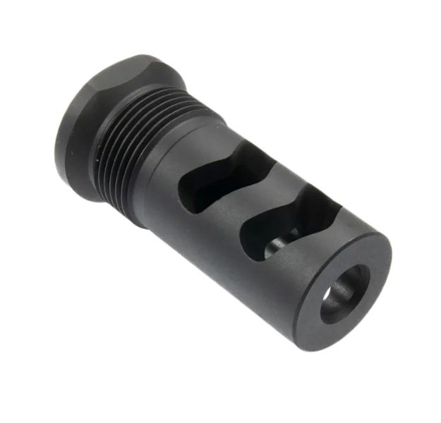 Picture of Wilson Combat SPRTMBFB30 Muzzle Brake Whisper 30 Cal 5/8"x24 Black Melonite