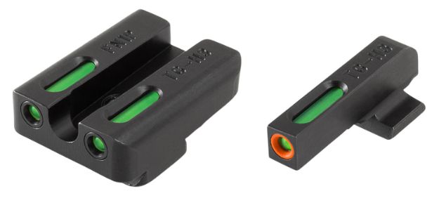 Picture of TruGlo TG13FN2PC TFX Pro  Black | Green Tritium & Fiber Optic Orange Outline Front Sight Green Tritium & Fiber Optic Rear Sight