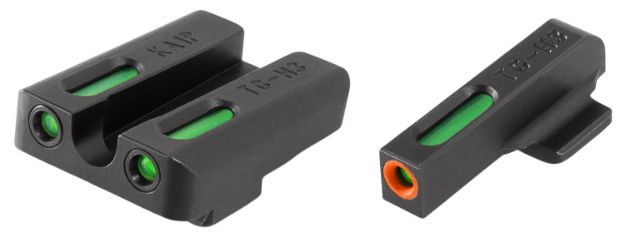 Picture of TruGlo TG13KA1PC TFX Pro  Black | Green Tritium & Fiber Optic Orange Outline Front Sight Green Tritium & Fiber Optic Rear Sight