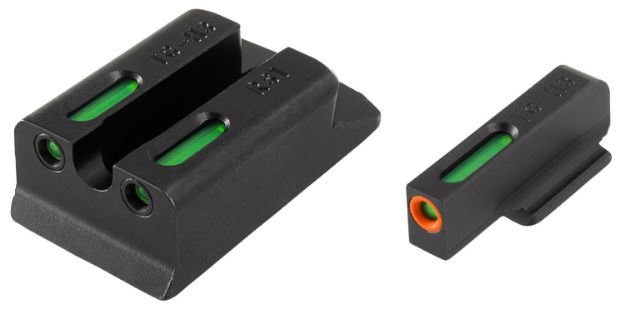 Picture of TruGlo TG13RS1PC TFX Pro  Black | Green Tritium & Fiber Optic Orange Outline Front Sight Green Tritium & Fiber Optic Rear Sight