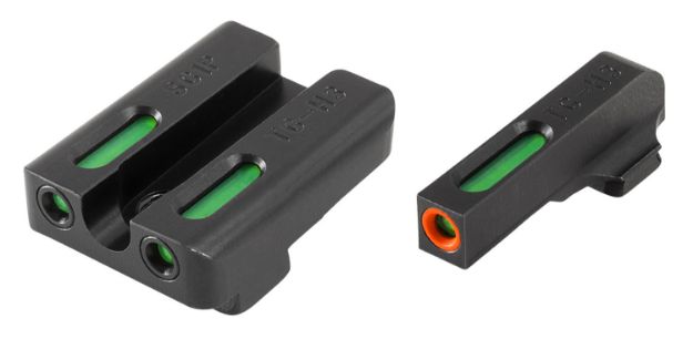 Picture of TruGlo TG13SG2PC TFX Pro  Black | Green Tritium & Fiber Optic Orange Outline Front Sight Green Tritium & Fiber Optic Rear Sight