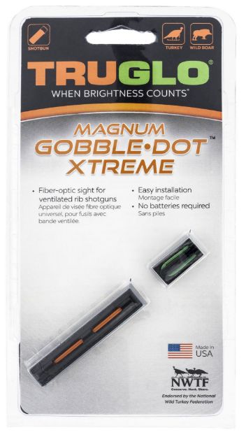 Picture of Truglo TG941XA Magnum Gobble-Dot Xtreme Universal Shotgun Fiber Optic Red/Green .25" Rib