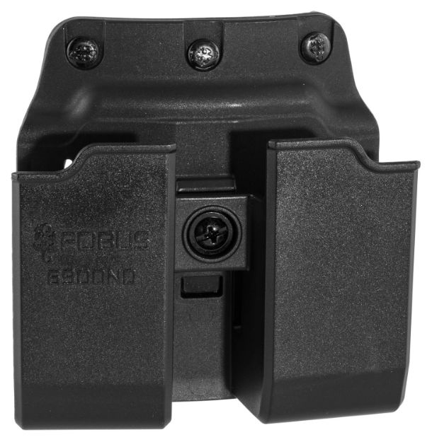 Picture of Fobus 6900NDBH Double Mag Pouch  Black Polymer Paddle Compatible w/ Glock/HK USP