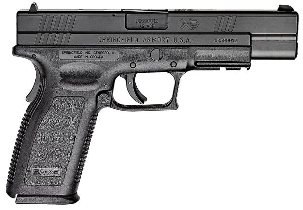 Picture of Springfield Armory XD9621 XD Tactical *CA Compliant 45 ACP 10+1 5" Black Steel Barrel, Black Melonite Long/Serrated Steel Slide, Black Polymer Frame w/Picatinny Rail