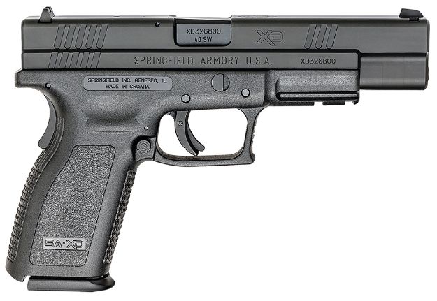 Picture of Springfield Armory XD9402 XD Tactical *CA Compliant 40 S&W 10+1 5" Black Melonite Steel Barrel & Serrated Steel Slide, Black Polymer Frame w/Picatinny Rail