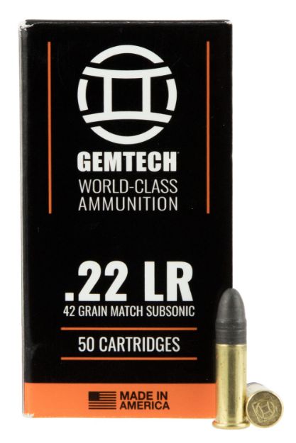 Picture of Gemtech 3009679 Subsonic  22LR 42gr Lead Round Nose 50/Box