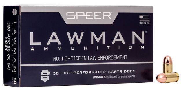 Picture of Speer 53608 Lawman  380ACP 95gr Total Metal Jacket 50 Per Box/20 Case