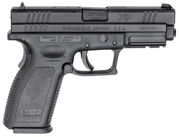 Picture of Springfield Armory XD9102HC XD Service 40 S&W 12+1 4" Black Melonite Steel Barrel & Serrated Steel Slide, Black Polymer Frame w/Picatinny Rail