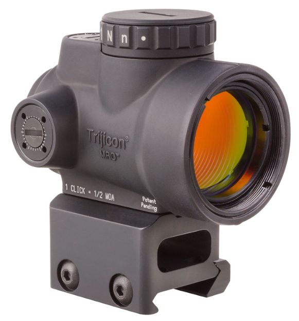 Picture of Trijicon 2200005 MRO  Matte Black 1 x 25 mm 2 MOA Red Dot Full Cowitness Mount