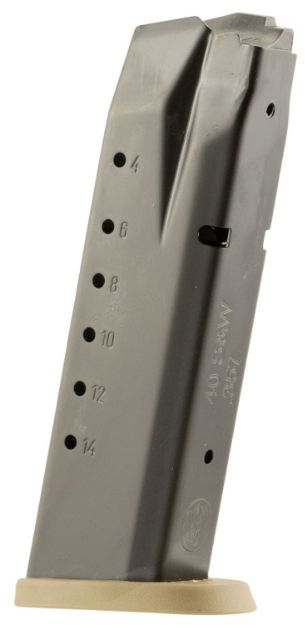 Picture of Smith & Wesson 3007346 M&P  15rd 40S&W Blued/Brown Floor Plate Steel