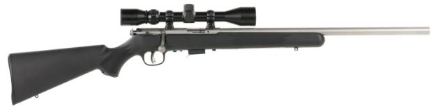 Picture of Savage Arms 95200 93 FVSS XP 22 WMR Caliber with 5+1 Capacity, 21" Barrel, Matte Stainless Metal Finish, Matte Black Synthetic Stock & AccuTrigger Right Hand (Full Size) Includes 3-9x40mm Scope