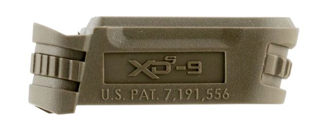 Picture of Springfield Armory XDS5901MFDE Backstrap Sleeve  made of Polymer with Flat Dark Earth Finish & 1 Piece Design for 9mm Luger Springfield XD-S with #1 Backstrap & 3.30" Barrel