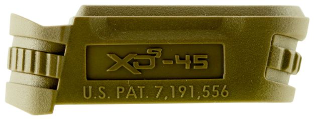 Picture of Springfield Armory XDS5001MFDE Backstrap Sleeve  made of Polymer with Flat Dark Earth Finish & 1 Piece Finish for 45 ACP Springfield XD-S with #1 Backstrap & 3.30" Barrel