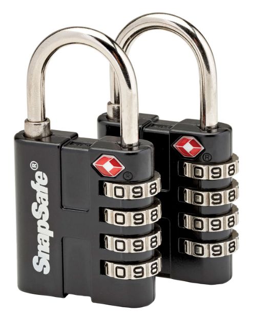 Picture of SnapSafe 76020 TSA Lock Resettable Open With Combination Metal 2 Per Pkg