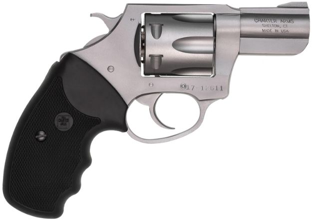 Picture of Charter Arms 73840 Undercover  Large 38 Special, 6 Shot 2.20" Stainless Steel Barrel & Cylinder, Anodized Aluminum Frame w/Black Finger Grooved Rubber Grip, Exposed Hammer