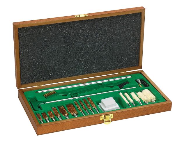 Picture of Remington Accessories 19054 Sportsman Cleaning Kit Multi-Caliber Multi-Gauge/27 Pieces/Wood Case