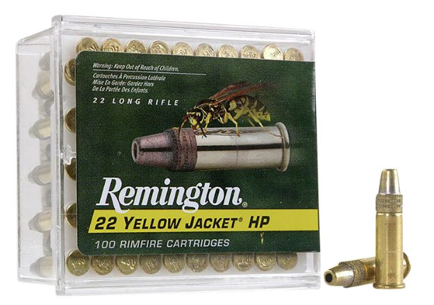 Picture of Remington Ammunition 21280 Yellow Jacket Rimfire 22LR 33gr Truncated Cone Hollow Point 100 Per Box/50 Case