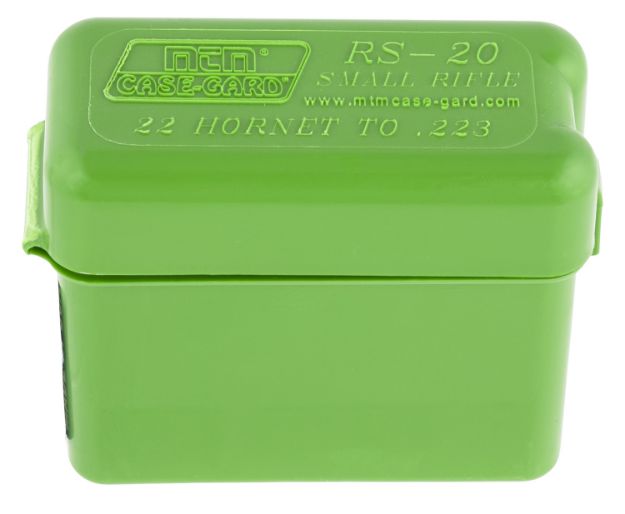 Picture of MTM Case-Gard RS2010 Ammo Box Belt Style Multi Caliber Green Polypropylene 20rd