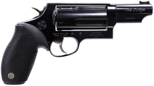 Picture of Taurus 2441031MAG Judge Magnum Compact Frame 45 Colt (Long Colt)/410 Gauge 5rd 3" Matte Black Oxide Steel Barrel, Cylinder & Steel Frame, Black Ribber Grip, Transfer Bar Safety, Exposed Hammer