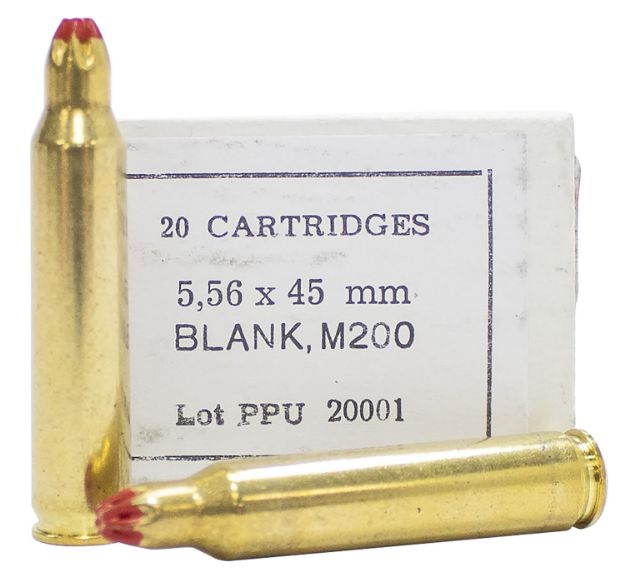 Picture of PPU PPB556 Blank Ammo  5.56x45mmNATO 20 Per Box/100 Case