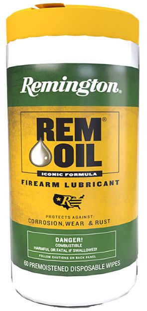 Picture of Remington Accessories 18384 Rem Oil Wipes Cleans/Lubricates/Protects 60 Count