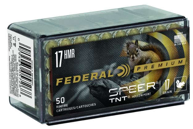 Picture of Federal P770 Premium Varmint & Predator 17HMR 17gr Speer TNT Jacketed Hollow Point 50 Per Box/60 Case