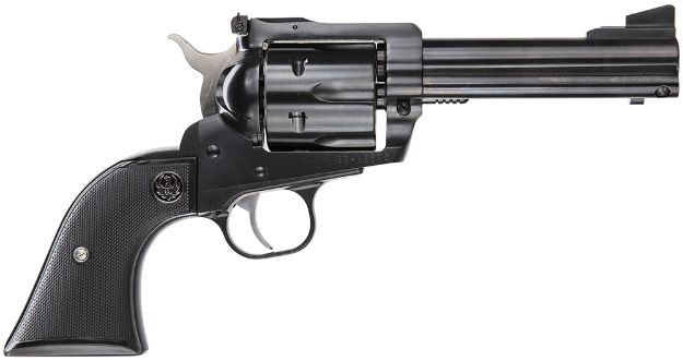 Picture of Ruger 0446 Blackhawk Convertible 45 ACP/45 Colt (Long Colt) 6rd 4.63" Blued Alloy Steel Barrel, Cylinder & Frame, Black Checkered Rubber Grip, Transfer Bar Safety, Exposed Hammer