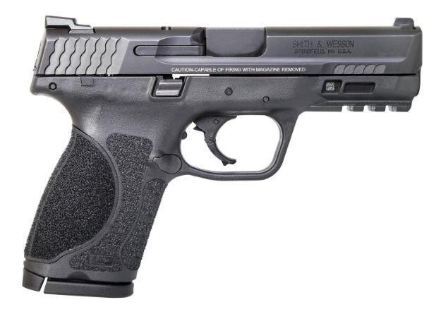 Picture of Smith & Wesson LE 11676 M&P 40 M2.0 Compact 
40 Smith & Wesson (S&W) Double 4" NTS 13+1 Black Interchangeable Backstrap Grip Black Polymer Frame Black Armornite Stainless Steel Slide