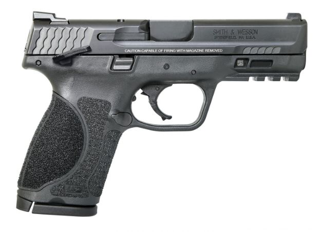 Picture of Smith & Wesson LE 11678 M&P 40 M2.0 Compact 40 Smith & Wesson (S&W) Double 4" TS 13+1 Black Interchangeable Backstrap Grip Black Polymer Frame Black Armornite Stainless Steel Slide