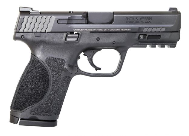 Picture of Smith & Wesson LE 12098 M&P 40 M2.0 Compact 40 Smith & Wesson (S&W) Double 4" NTS 13+1 Black Interchangeable Backstrap Grip Black Polymer Frame Black Armornite Stainless Steel Slide