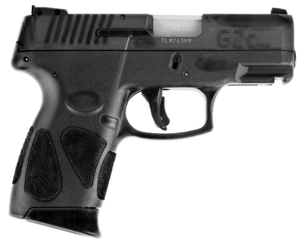 Picture of Taurus 1G2C93112 G2C  Compact Frame 9mm Luger 12+1 3.26" Matte Stainless Steel Barrel, Matte Black Serrated Steel Slide, Black Polymer Frame w/Picatinny Rail & Polymer Grip, Right Hand