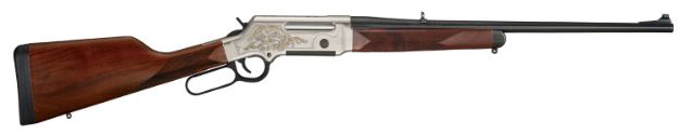 Picture of Henry H014D308 Long Ranger Deluxe Full Size 308 Win 4+1 20" Blued Steel Barrel, Engraved Nickel-Plated w/24K Gold Inlay Steel Receiver, American Walnut Stock Right Hand