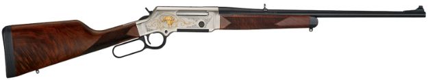 Picture of Henry H014WL308 Long Ranger Wildlife Full Size 308 Win 4+1 20" Blued Steel Barrel, Engraved Nickel-Plated w/24K Gold Inlay Steel Receiver, American Walnut Stock Right Hand