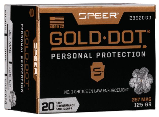 Picture of Speer 23920GD Gold Dot Personal Protection 357Mag 125gr Hollow Point 20 Per Box/10 Case