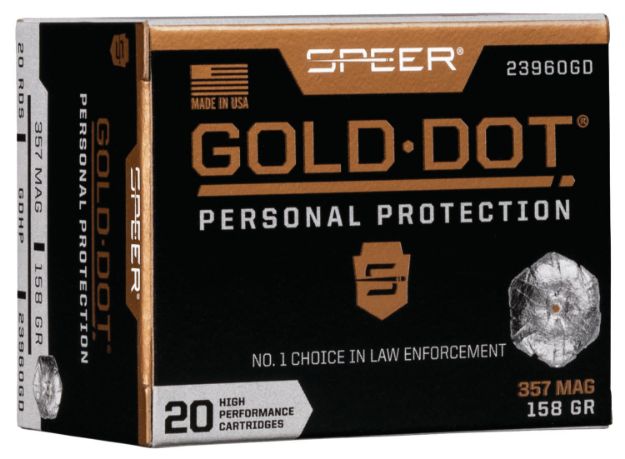 Picture of Speer 23960GD Gold Dot Personal Protection 357Mag 158gr Hollow Point 20 Per Box/10 Case