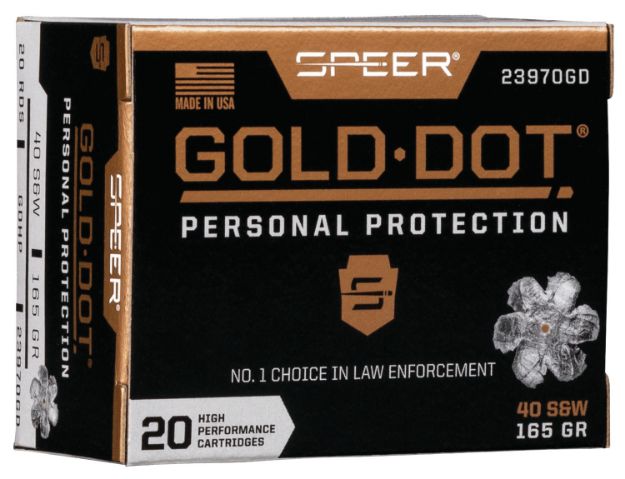 Picture of Speer 23970GD Gold Dot Personal Protection 40S&W 165gr Hollow Point 20 Per Box/10 Case