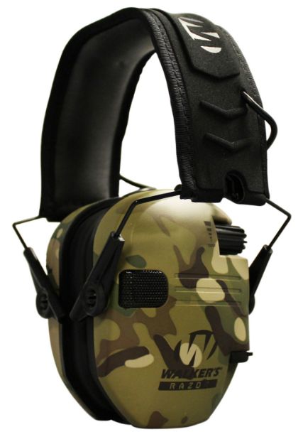 Picture of Walker's GWPRSEMMCC Razor Slim Electronic Muff 23 dB Over the Head MultiCam/Black Polymer