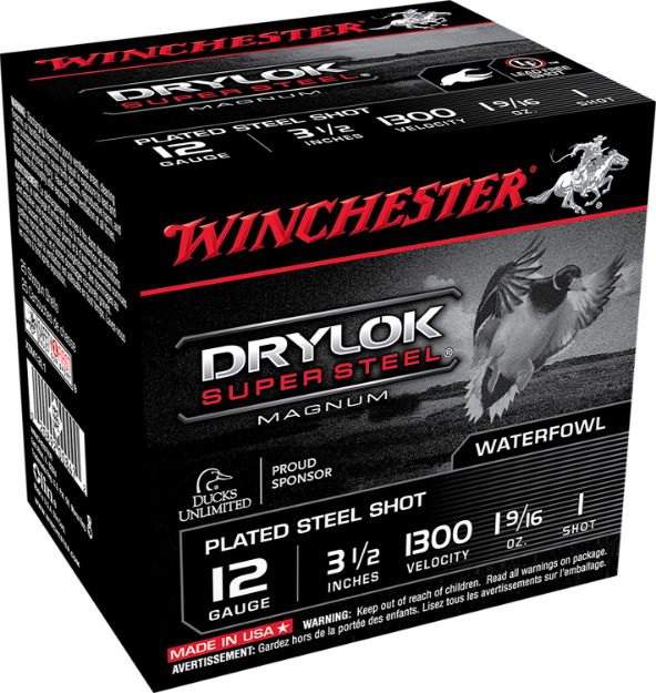 Picture of Winchester Ammo XSM12L1 Drylok Super Steel Magnum 12Gauge 3.50" 1 9/16oz 1Shot 25 Per Box/10 Case