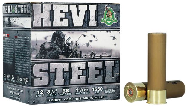 Picture of HEVI-Shot HS65088 HEVI-Steel  12Gauge 3.50" 1 3/8oz BBShot 25 Per Box/10 Case