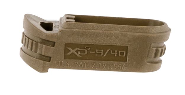 Picture of Springfield Armory XDS5902MFDE Backstrap Sleeve  made of Polymer with Flat Dark Earth & 1 Piece Design for 9mm Luger Springfield XD-S with #2 Backstrap & 3"-4" Barrel