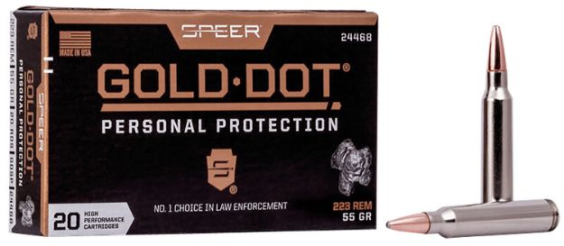 Picture of Speer 24468 Gold Dot Personal Protection 223Rem 55gr Soft Point 20 Per Box/10 Case