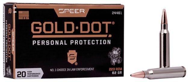 Picture of Speer 24461 Gold Dot Personal Protection 223Rem 62gr Soft Point 20 Per Box/10 Case