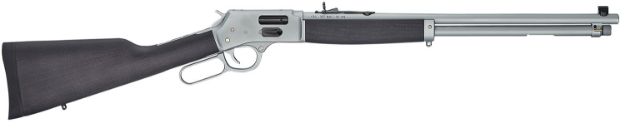 Picture of Henry H012GAW Big Boy All Weather Side Gate Full Size 44 Mag 10+1 20" Hard Chrome Plated Steel Barrel, Satin Hard Chrome Steel Receiver, Stained Hardwood Wood Stock Right Hand