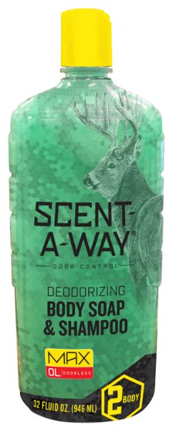 Picture of Scent-A-Way 07758 Shampoo/Body Wash  Odor Eliminator Odorless Scent Vegetable Proteins 32oz Bottle