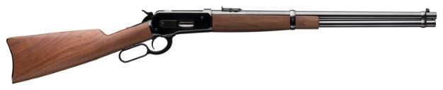 Picture of Winchester Repeating Arms 534281142 Model 1886 Saddle Ring Carbine 45-70 Gov 7+1 22" Polished Blued Round Barrel, Drilled & Tapped Steel Receiver, Grade I Oil Walnut Straight Grip Wood Stock