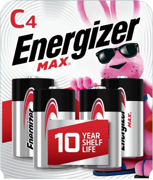 Picture of Energizer E93BP4 C Max Black & Silver 1.5V Alkaline, Qty (4) Single Pack