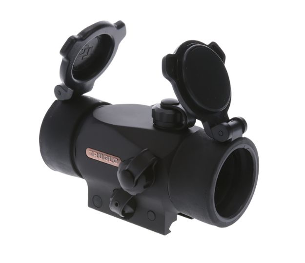 Picture of TruGlo TG-TG8230B Triton  Black Anodized 1x 30mm 5 MOA Illuminated Tri-Color Dot Reticle Clamshell Packaging